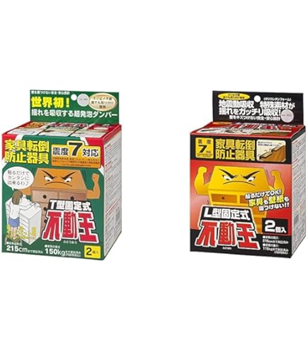 Amazon.co.jp: 不二ラテックス 家具転倒防止用品 不動王 T型固定式 FFT